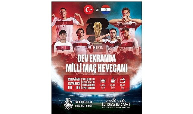 Milli Maç Heyecanı Bir Kez Daha Selçuklu’da Dev Ekranda Yaşanacak